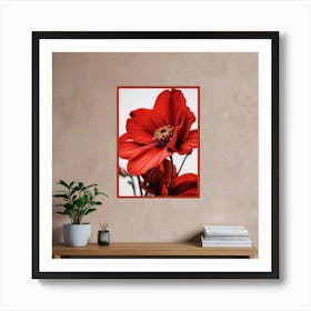 Red Flower Art Print