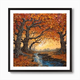 Autumn Stream Art Print