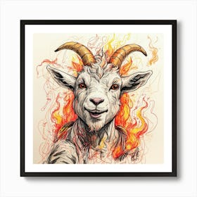 Goat Of Fire 28 Art Print