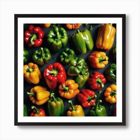 Colorful Peppers 74 Art Print