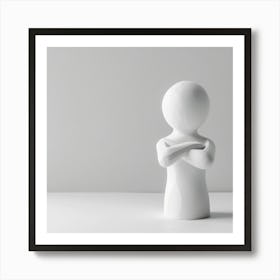 White Man With Arms Folded Art Print