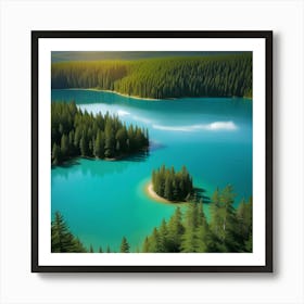 Blue Lake In The Mountains 15 Art Print