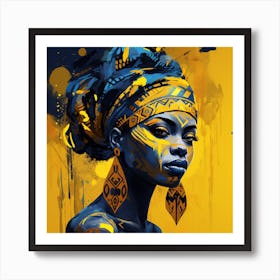 African Woman Painting 6 Art Print