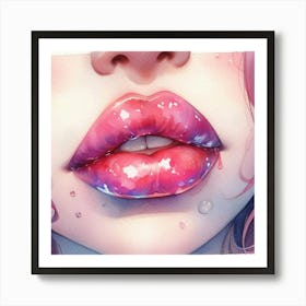 Girl'S Lips Affiche