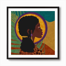 Mahogany Glow Square Poster