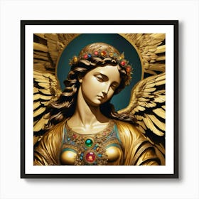 Gods Golden Angel Art Print