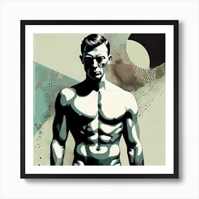 The Male Illustrations Male Nude Posing Art Print