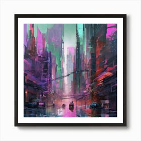 Futuristic City 232 Art Print