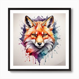 Watercolor Fox 1 Art Print