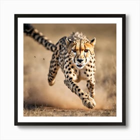 Cheetah Running Art Print