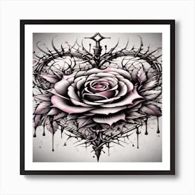 Heart Tattoo Designs Art Print