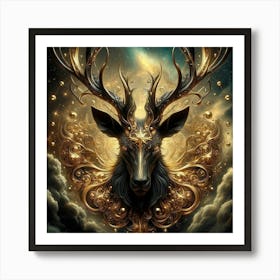 Deer Head 4 Art Print