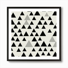 Black And White Triangles 3 Art Print