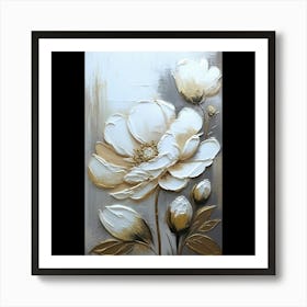 White Flower Painting Art Print