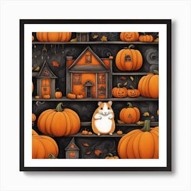 House Of Pumpkins Art Print