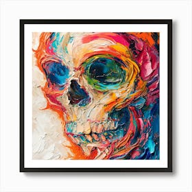 Colorful Skull 12 Art Print