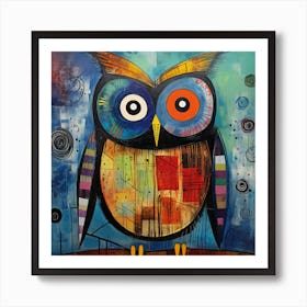 Colorful Owl 3 Art Print