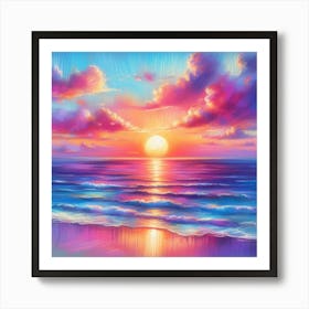 Sunset On The Beach 2 Art Print