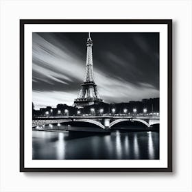 Eiffel Tower At Night 7 Art Print