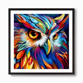 Colorful Owl 15 Art Print