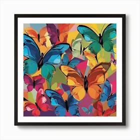 Colorful Butterflies 3 Art Print