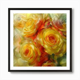 Yellow Roses 7 Art Print