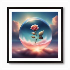Rose In A Glass 1 Art Print