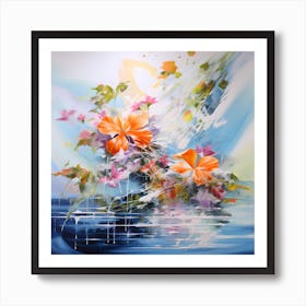 AI A Symphony of Earth and Water Art Print