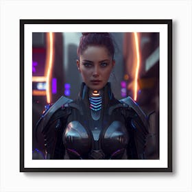 A cyborg girl Art Print