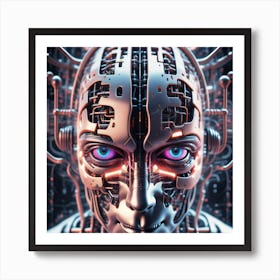 Cyborg Head 23 Art Print