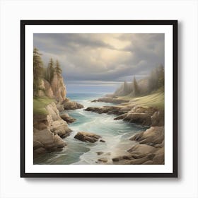 Rocky Shore Art Print