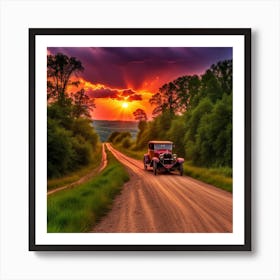 Dirt Road Country Art Print