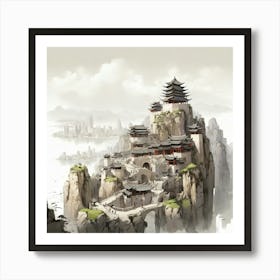 Chinese Castle raw Art Print