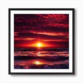 Sunset Over The Ocean 189 Art Print