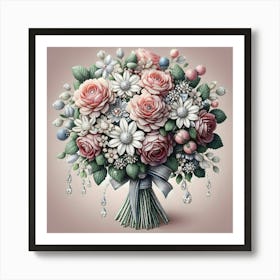 Bouquet Of Roses Art Print