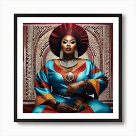 African Woman In Traditional Dress Art Print