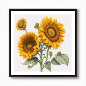 Sunflowers myluckycharm5 Art Print