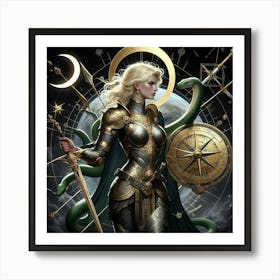 Princess Angel Warrior 1 Art Print