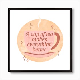 Cuppa Square Art Print