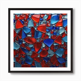 Red and blue glass 1 Art Print