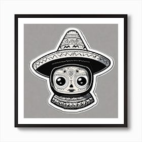 Day Of The Dead Skull 3 Art Print