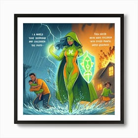 Pisces Super Mom #9 Art Print