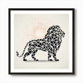 Lion Silhouette Art Print