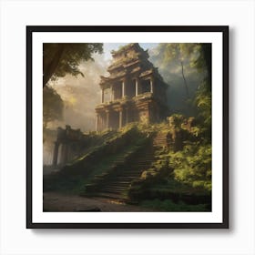 Temple In The Jungle Art Print