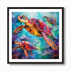 Sea Turtles 1 Art Print