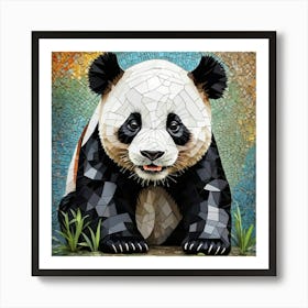 Panda Art In Mosaic Art Style Art Print 1 Art Print