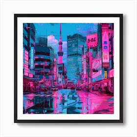 Neon City 10 Art Print