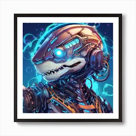 Robot Shark Art Print