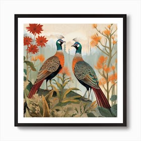 Bird In Nature Pheasant 1 Art Print