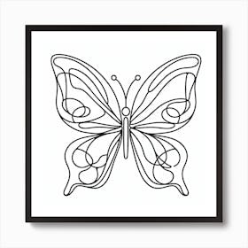 Butterfly Picasso style 9 Art Print